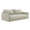 3-SITZER SOFA mit Schlaffunktion Strukturstoff Stoff Beige - Beige/Creme, Kunststoff/Textil (216/86/105cm) - Makamii