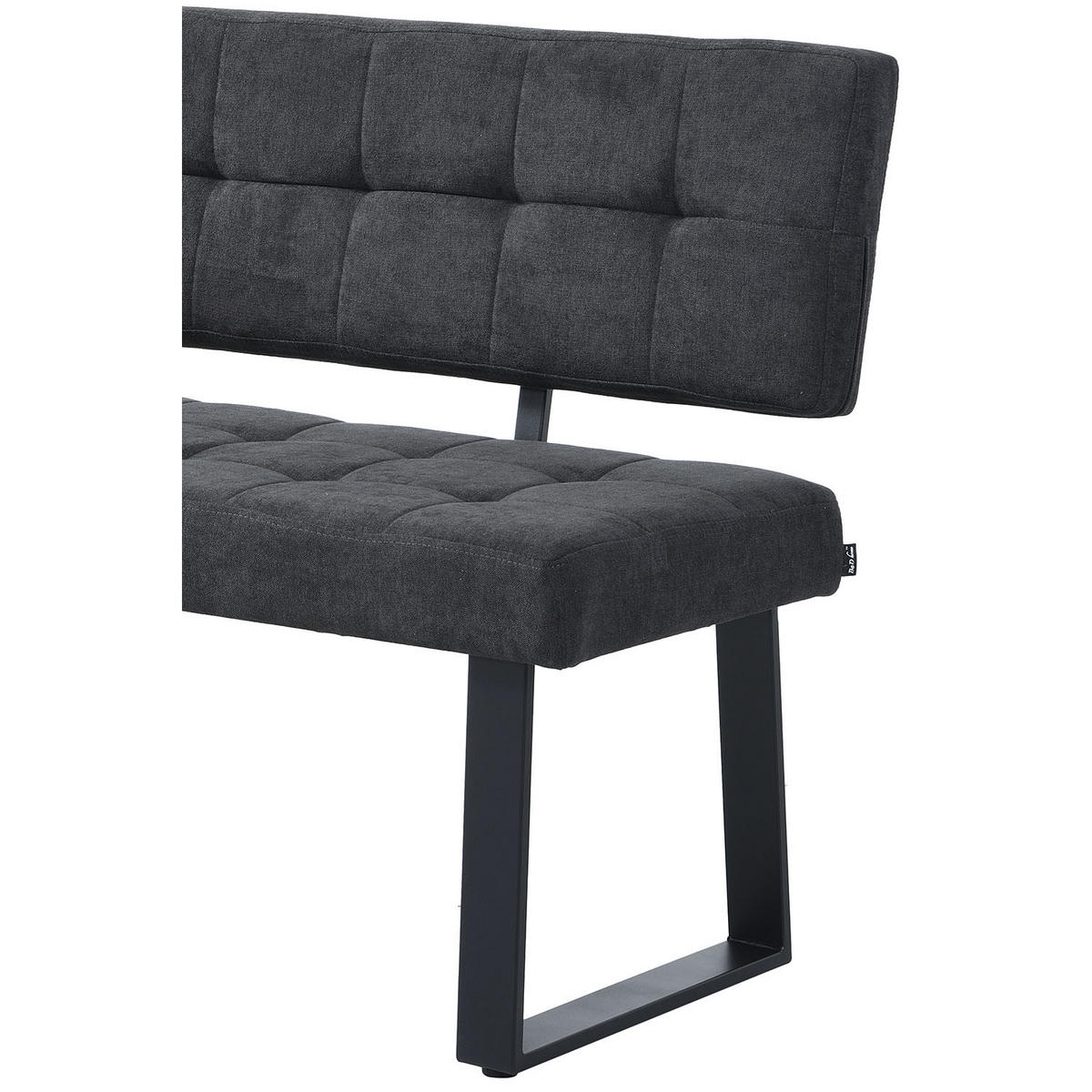 SITZBANK SIGFRID - Anthrazit, Textil/Metall (140/48/56cm) - B&D Home
