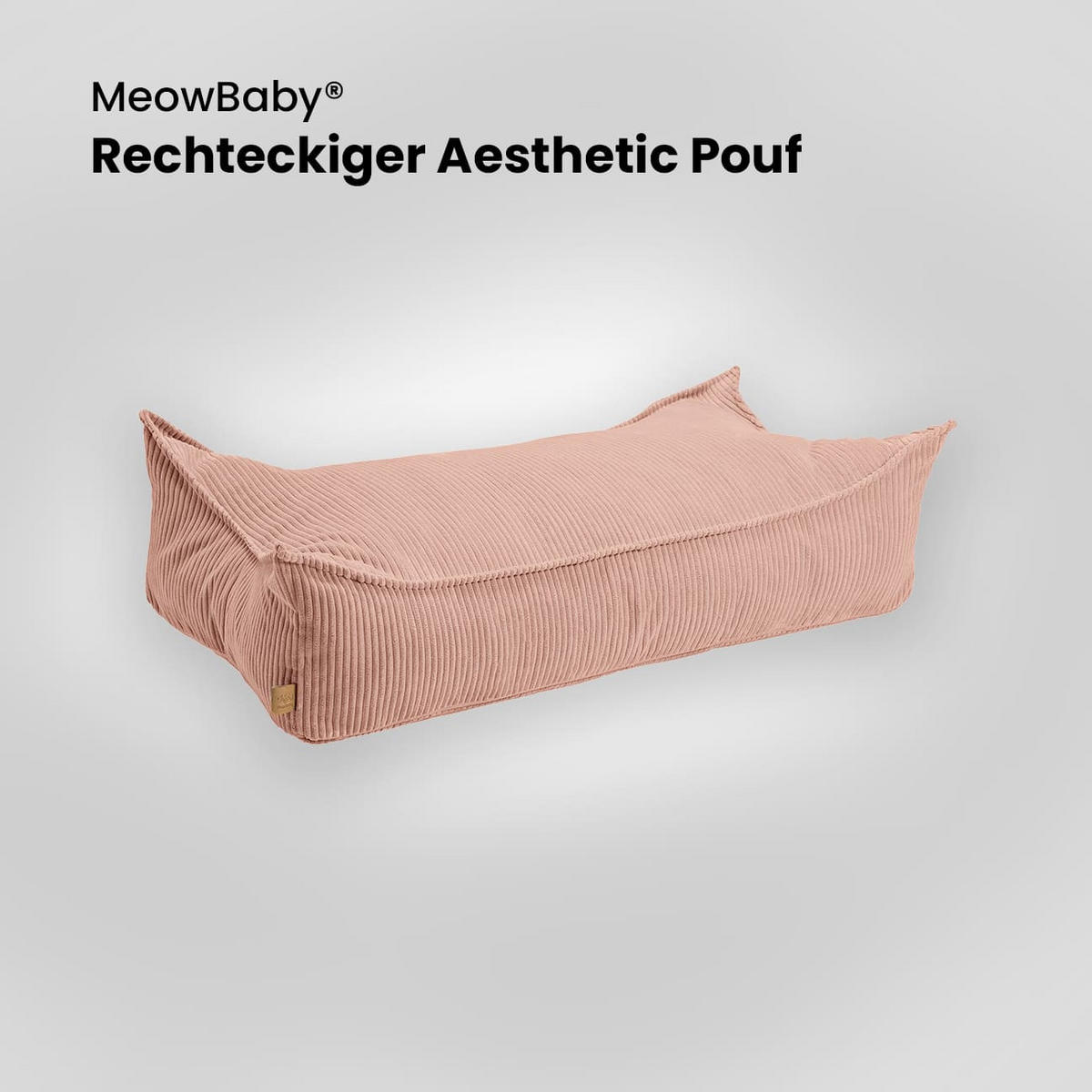 SITZPOUF für Kinder, Rechteckig, Aesthetic, Braun - Braun, Textil (120/35/60cm) - MeowBaby