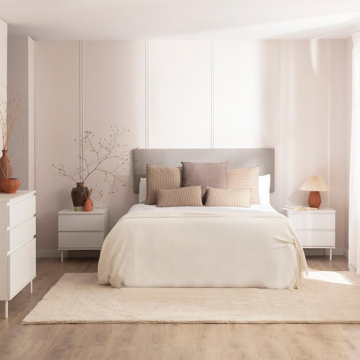 KOPFTEIL DOPPELTES Malta Beige 160 cm x 50 cm - Beige, Textil (160/4cm) - Klast Home