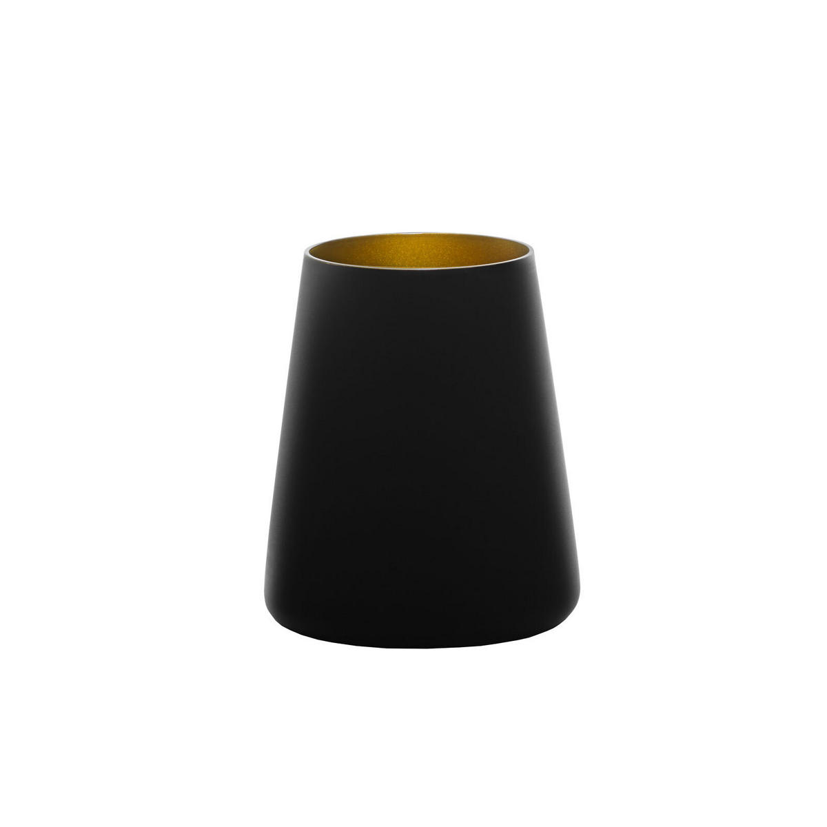 BECHER Power Schwarz-Gold 380 ml 6er Set - Goldfarben/Schwarz, Glas (0.38L) - Stölzle Lausitz