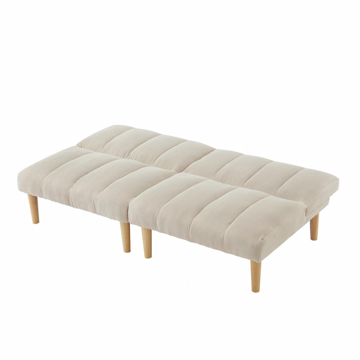 SCHLAFSOFA DE-35238 3-fach verstellbar Beige - Beige, Holzwerkstoff (82/72/167cm) - ComfortXL
