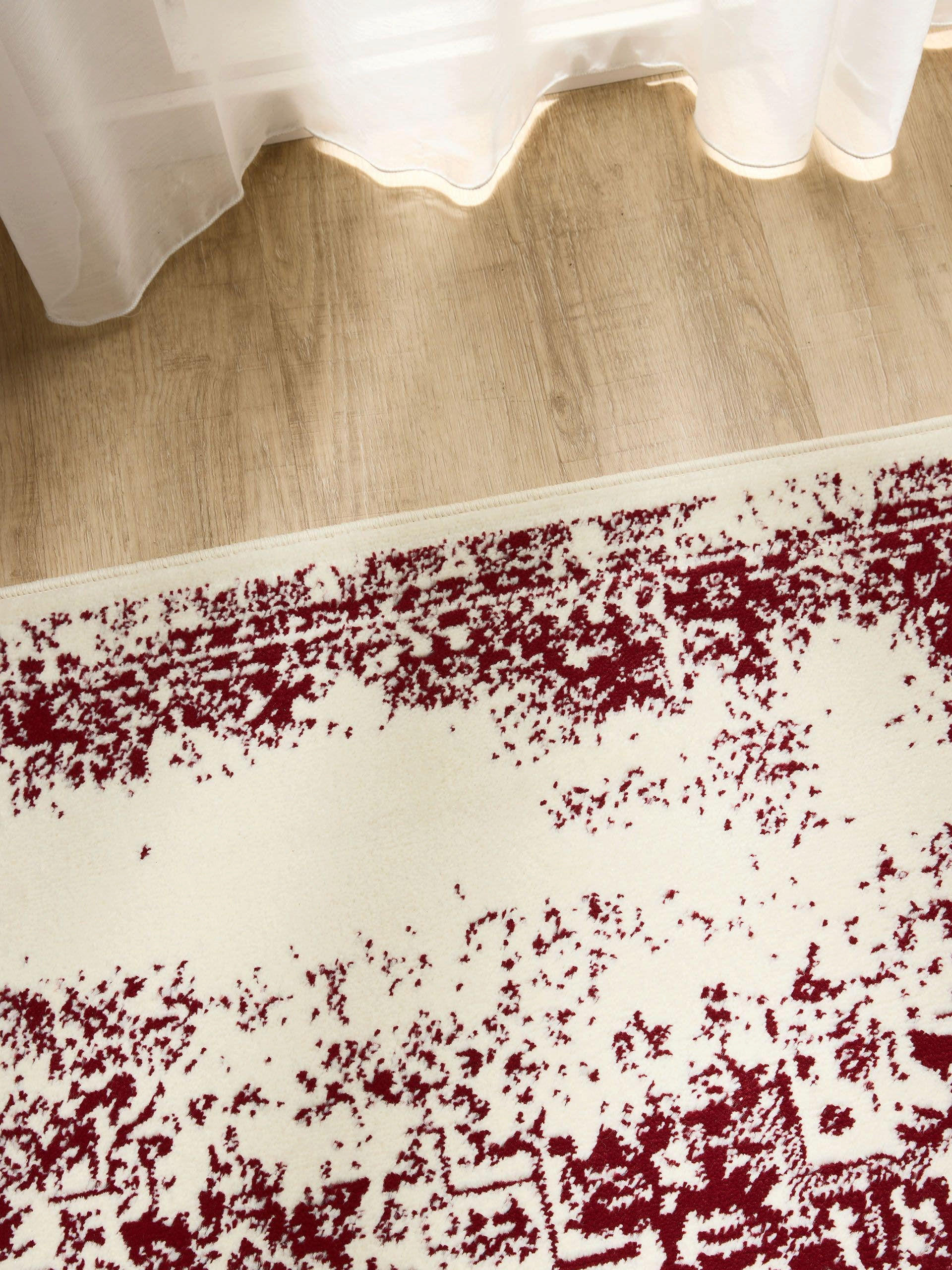 VINTAGE-TEPPICH Suki 60/120 cm - Rot/Creme, Kunststoff (60/120cm) - benuta