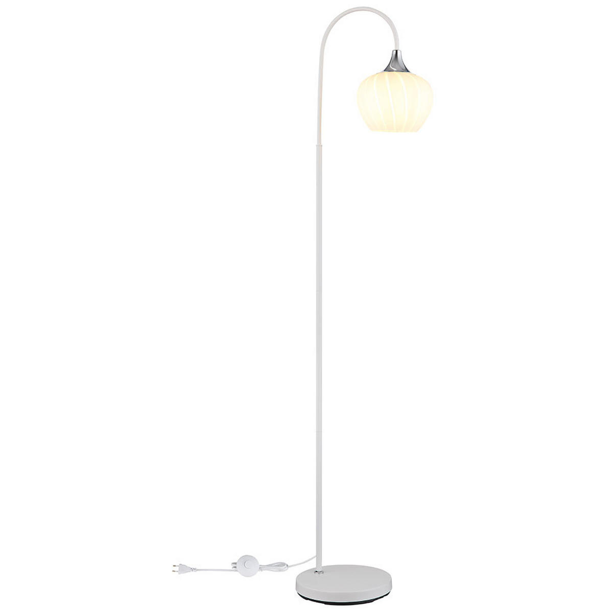 LED STEHLEUCHTE MAXY Glas Weiß - Weiß, Glas (39/25/150cm) - Globo Lighting
