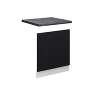 FRONTBLENDE Fame-Line, Schwarz gestreift, 60 cm, AP Anthrazit - Schwarz/Weiß, Holzwerkstoff (60/67.4/1.6cm) - Vicco