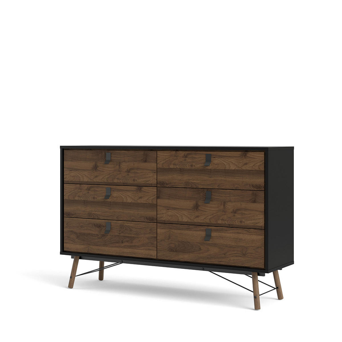 KOMMODE Schwarz - Schwarz, Holzwerkstoff (150/95/40cm) - ebuy24