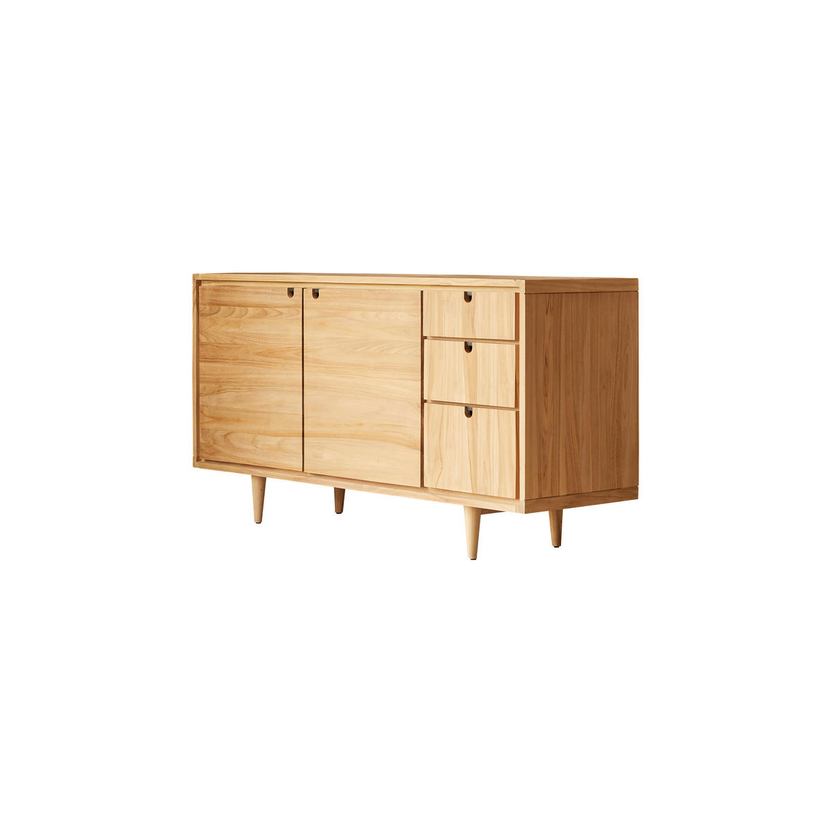 SIDEBOARD Jonàk Natur aus Teak - Naturfarben, Holz (145/76/45cm) - Tikamoon