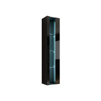 HÄNGEVITRINE 180 Vigo New - Schwarz Hochglanz/Schwarz, Holzwerkstoff (40/180/30cm) - MIRJAN24