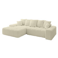 ECKSOFA Ottomane Links ENSI-L - 267x164x88 cm Creme - Creme, Holzwerkstoff/Kunststoff (267/164cm) - ALTDECOR