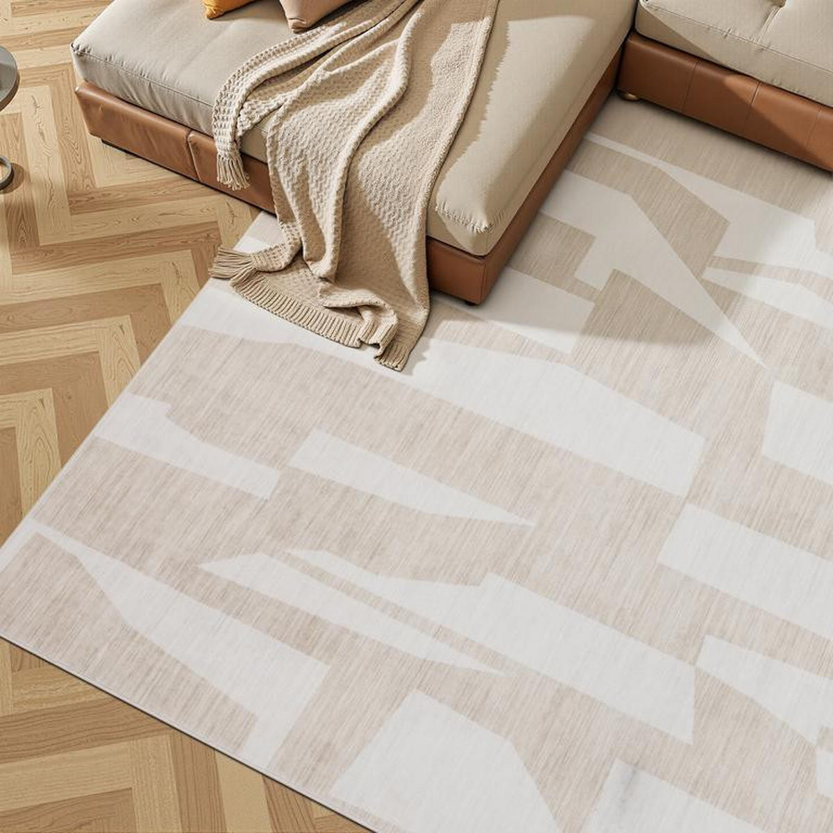 KURZFLOR-TEPPICH Cyrus Creme/Beige 160x230 cm - Multicolor, Textil (160/230cm) - Vercai Rugs