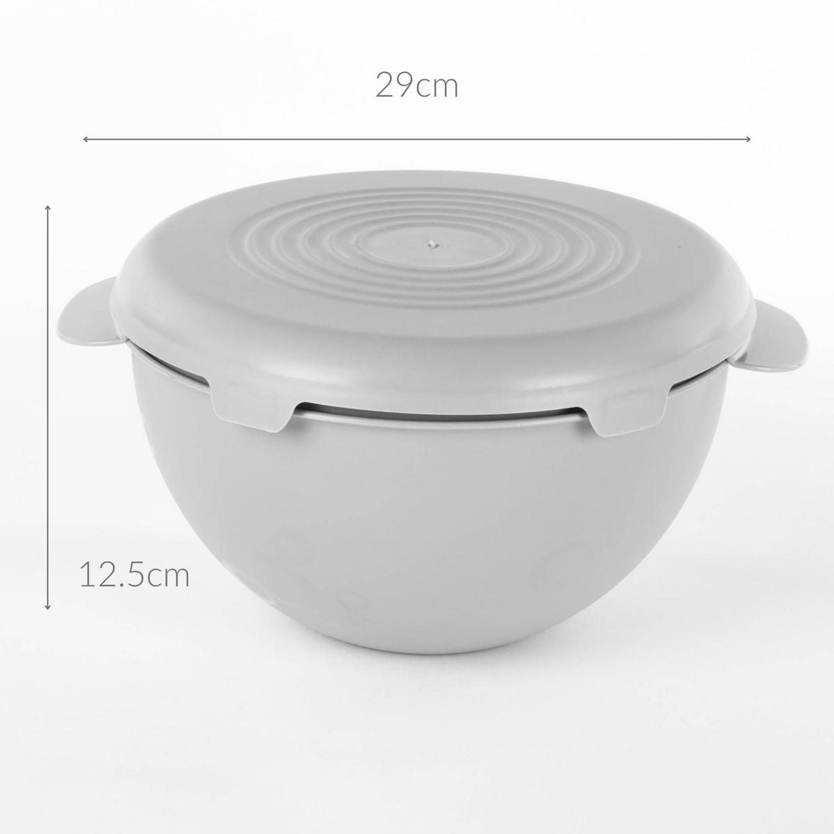 SCHÜSSEL mit Sieb und Deckel Ø 24 cm - Grau, Kunststoff (29/29/12.5cm)