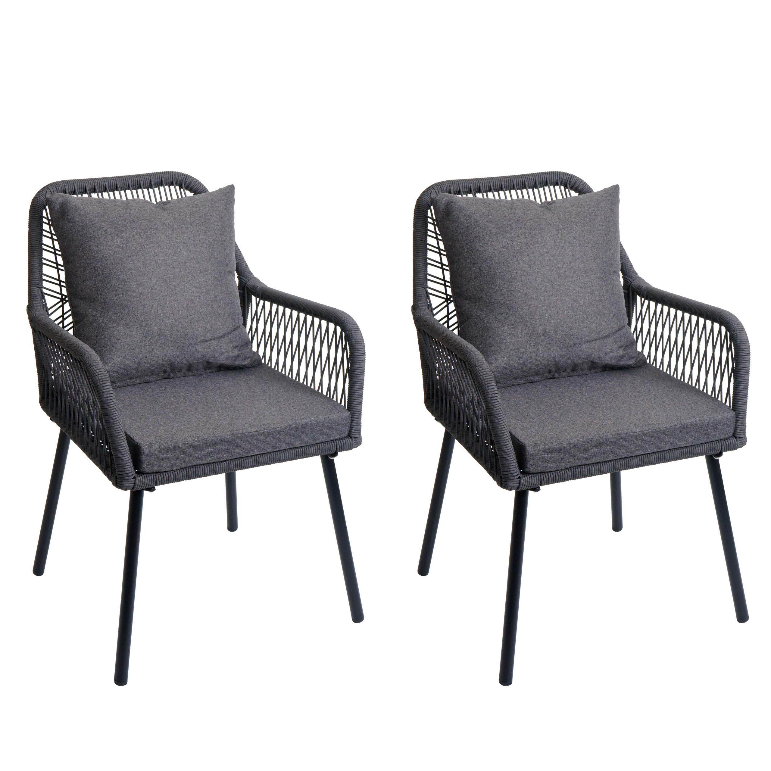GARTENSTUHL AnthrazitGranit - Dunkelgrau/Anthrazit, Textil (54/81/62cm) - MCW