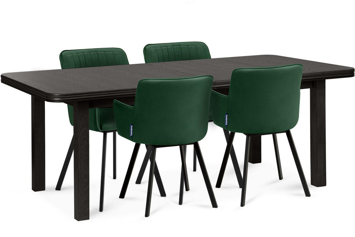 ESSTISCH COSPE ausziehbar bis 220cm, Wenge - Wengefarben/Braun, Holz (140/77/80cm) - KONSIMO®