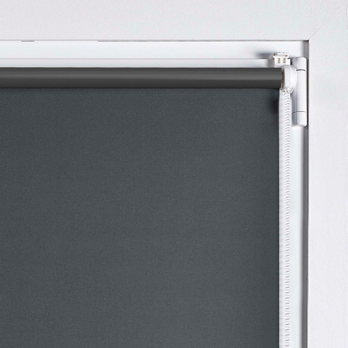 VERDUNKELUNGSROLLO | Grau, 150 cm x 180 cm - Grau, Kunststoff (150/180cm) - STORESDECO