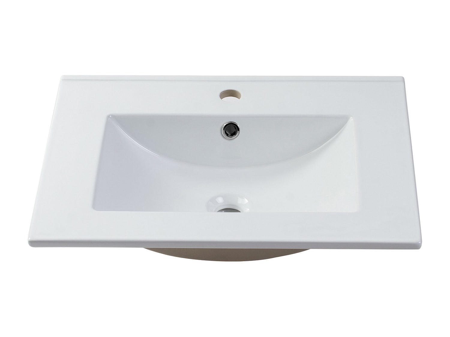 EINBAUWASCHBECKEN - 61 cmcm x 46.5 cmcm - Keramik - Weiß - MOTIAC - Weiß, Keramik (61/17/46.5cm) - Vente-Unique