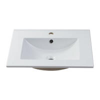 EINBAUWASCHBECKEN - 61 cm x 46.5 cm - Keramik - Weiß - MOTIAC - Weiß, Keramik (61/17/46.5cm) - Vente-Unique