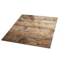 TISCHPLATTE 50x50 cm – Holzstruktur - Braun, Glas (50/50/0.4cm) - Wallfluent
