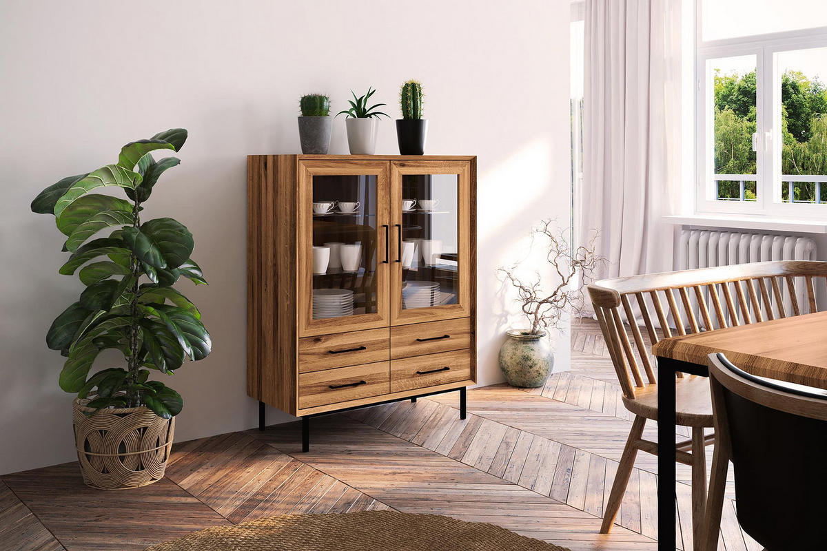 SIDEBOARD LEON Wildeiche - Wildeiche, Holz (97/125/45cm) - byoak