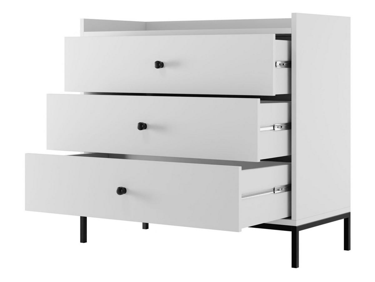 KOMMODE Tokirot 3SZ - Schwarz/Grau, Holzwerkstoff/Kunststoff (80/80/40cm) - MIRJAN24