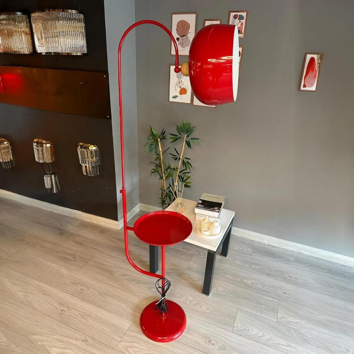 STEHLEUCHTE Cember 170 Cm - Rot, Metall (37/37/170cm) - Bamyum