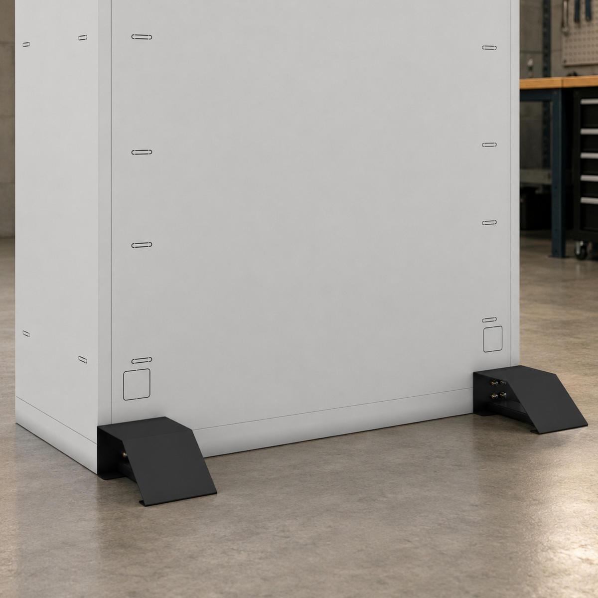 STÜTZFÜSSE für den Schrank MEGAN, 2 Stück, 120 x 80 x 190 mm - Schwarz, Metall (8/12/19cm) - Jan Nowak