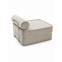 SCHLAFSESSEL ausklappbar, modularer Bodensessel mit Rückenrolle in Beige - Beige, Textil (80/62/95cm) - SURB