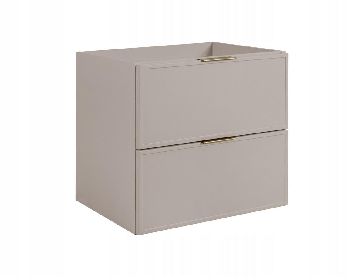 WASCHBECKUNTERSCHRANK SLIM 80cm mit Arbeitsplatte Eik Craft Kaschmir - Kaschmir/Eichefarben, Holzwerkstoff (80/57/46cm) - Rodan