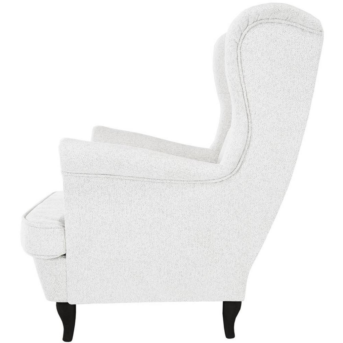CHESTERFIELD-SESSEL Falco hellbeige mit Wenge Holzbeinen - Beige, Holz/Textil (82/102/92cm) - Beautysofa