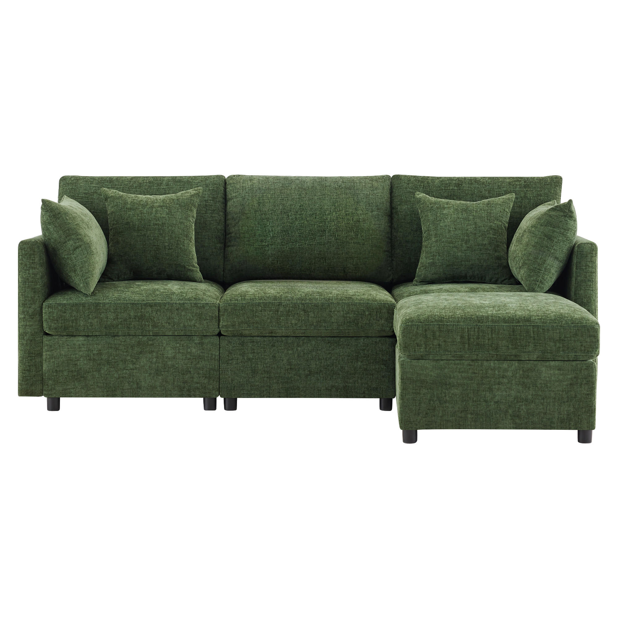 XXXLutz Ecksofa Grün 216x161 cm