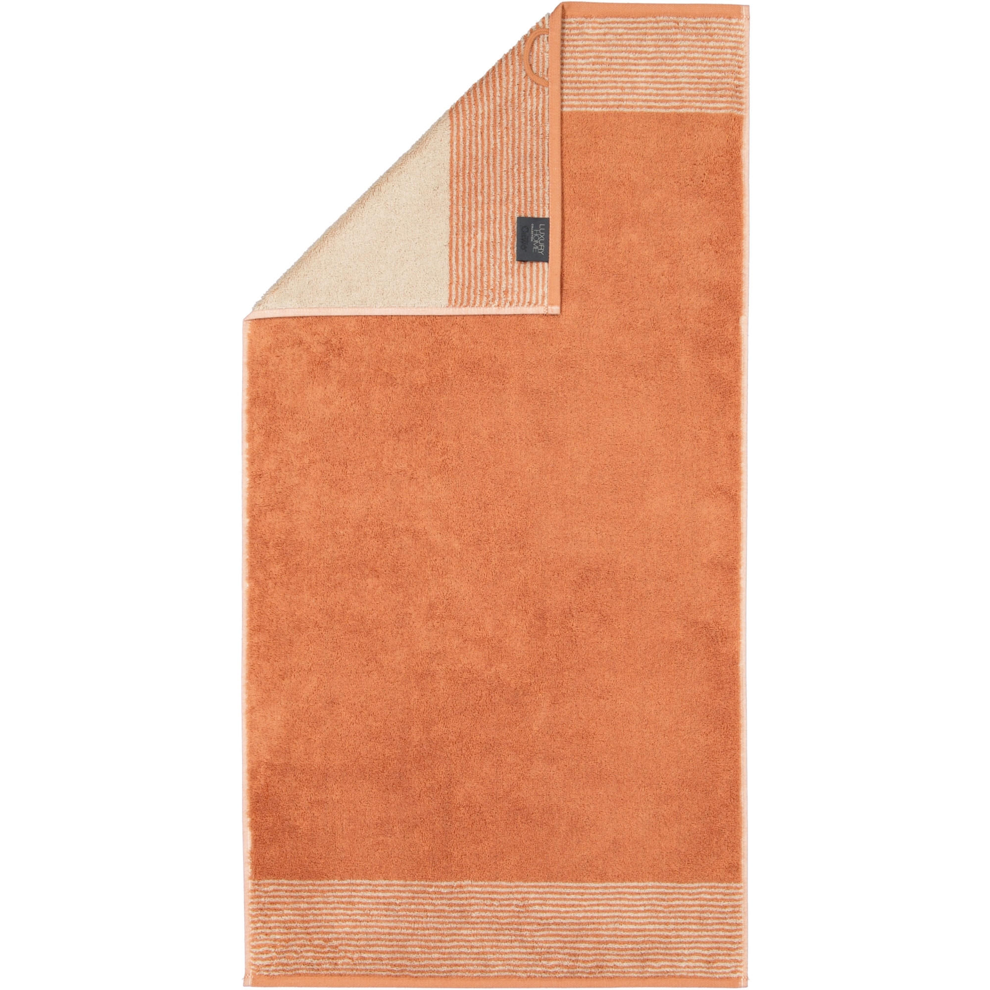 HANDTUCH LUXURY HOME TWO-TONE 590 KUPFER - 32 - Orange, Textil (50/100cm) - Cawoe