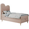 BOXBETT FLOW 90/180 Rosa Velvet - H3 - Rosa, Holz/Textil (90/180cm) - MKS