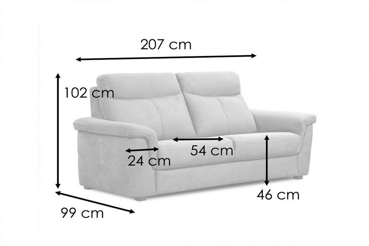 SOFA JONES 2-Sitzer mit 2 Relaxfunktionen, anthrazit - Anthrazit/Schwarz, Holz/Kunststoff (166/102/99cm) - Courtois Laville