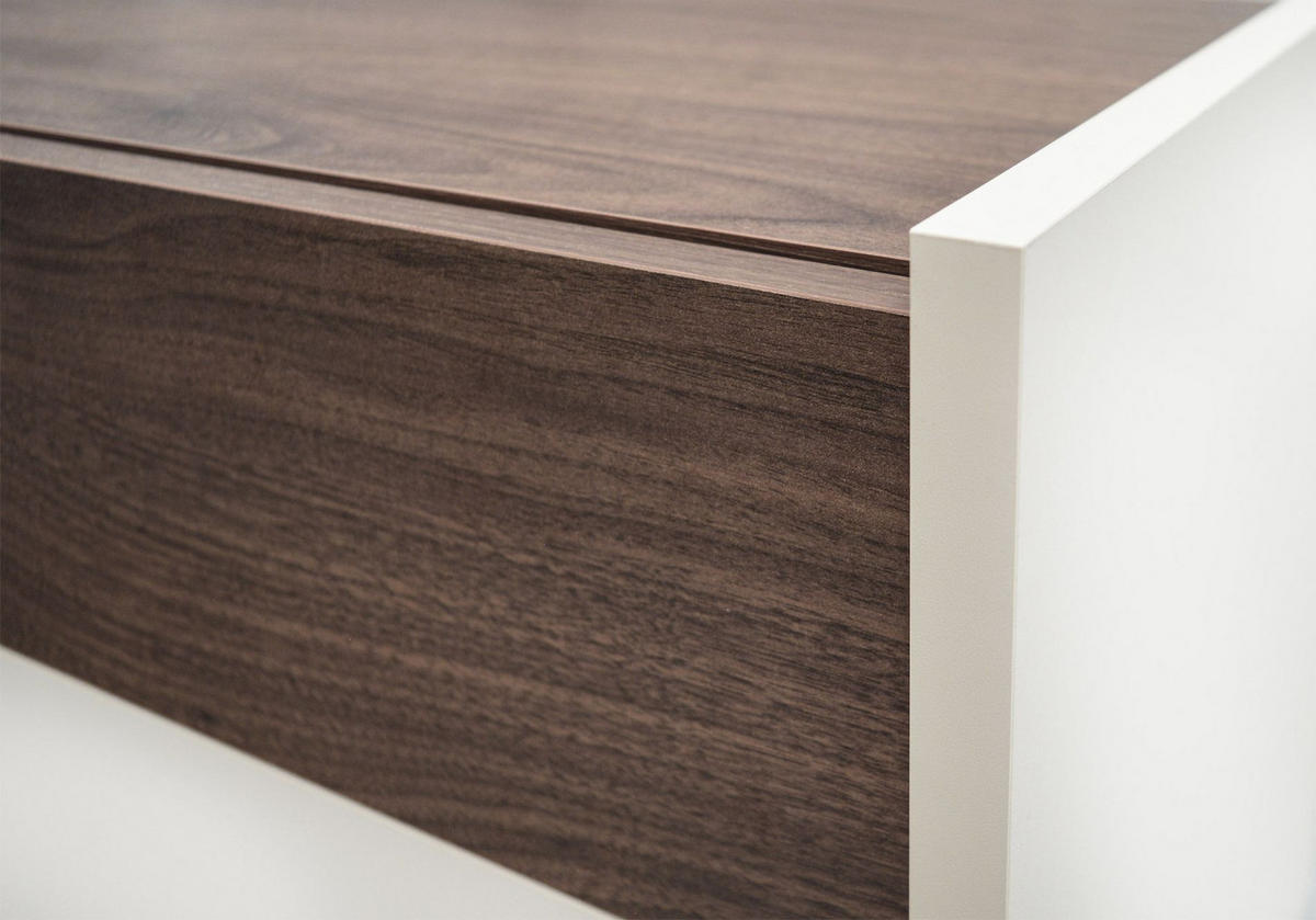 TV-SCHRANK Kobbe Beige / Nussbaum 149 cm - Beige, Holzwerkstoff (148.8/50/40cm) - Selsey