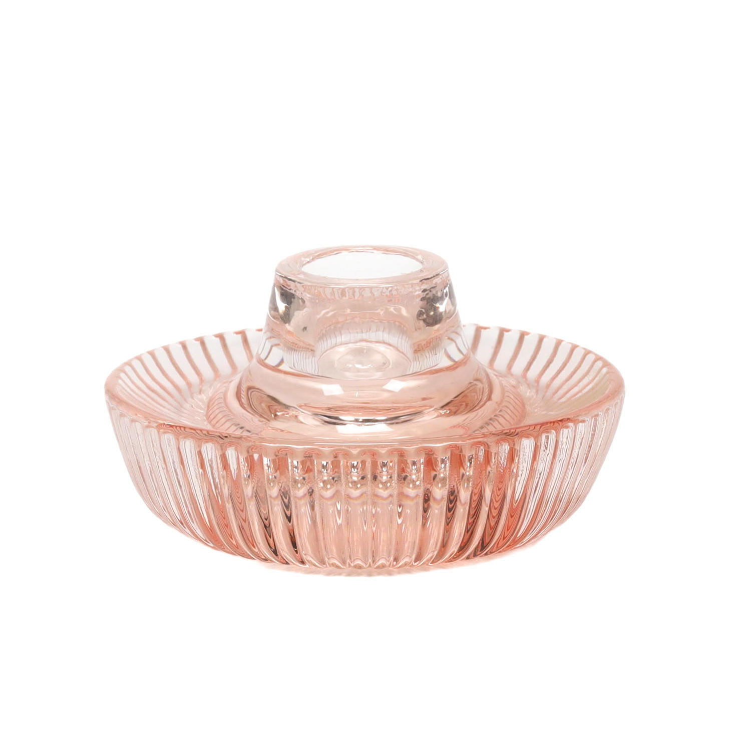 KERZENSTÄNDER aus Glas Arty 10/10/5 cm - Rosa, Glas (10/5/10cm) - Homea
