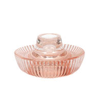 KERZENSTÄNDER aus Glas Arty 10/10/5 cm - Rosa, Glas (10/5/10cm) - Homea