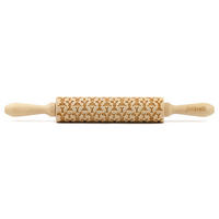 MOTIV-TEIGROLLE Osterhasen, medium, 37 cm, Buchenholz - Braun, Holz (4.5cm) - Folkroll