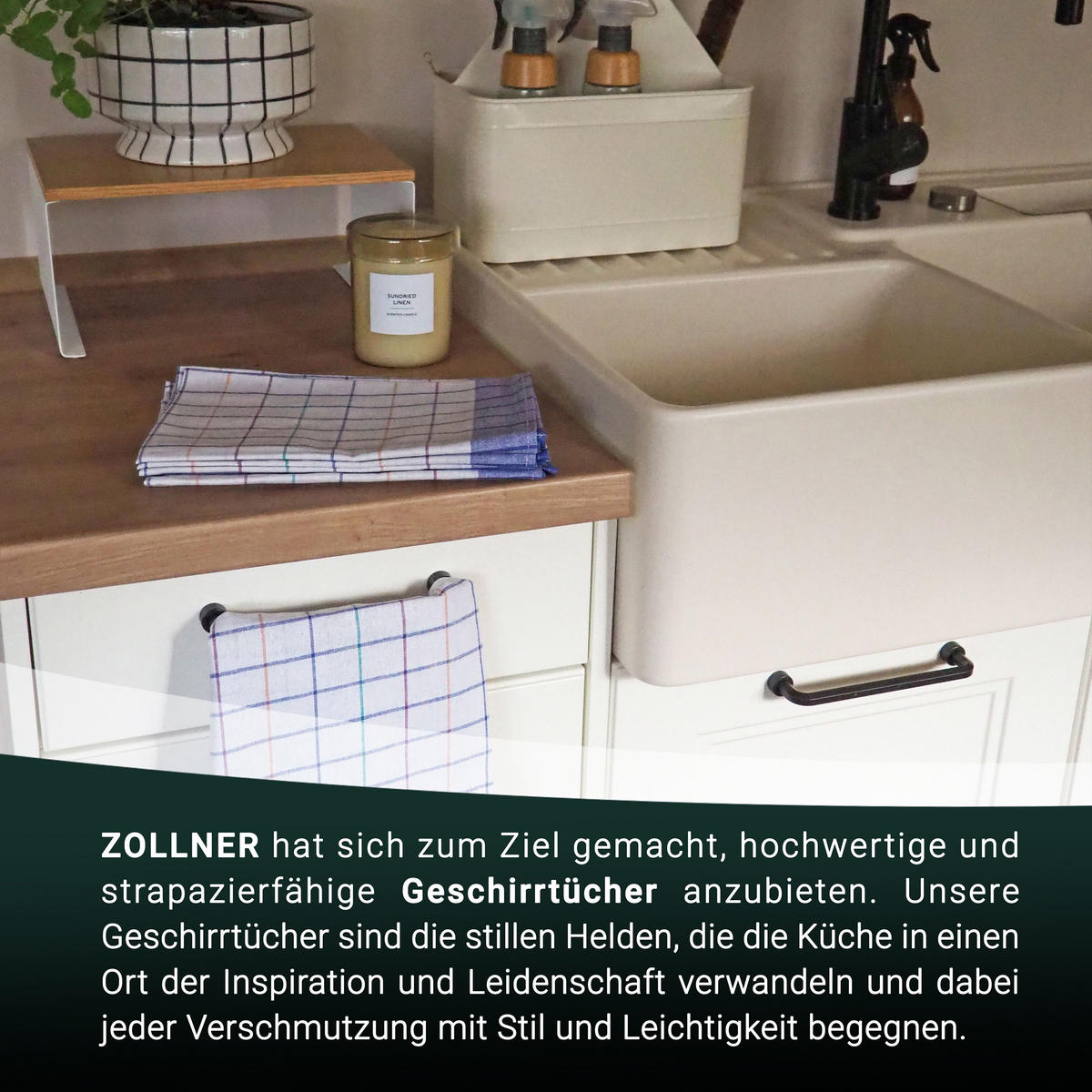 GESCHIRRTÜCHER, 5er-Set, 50x70 cm, 100% Baumwolle, farblich sortiert - Blau, Textil (50/70cm) - Zollner