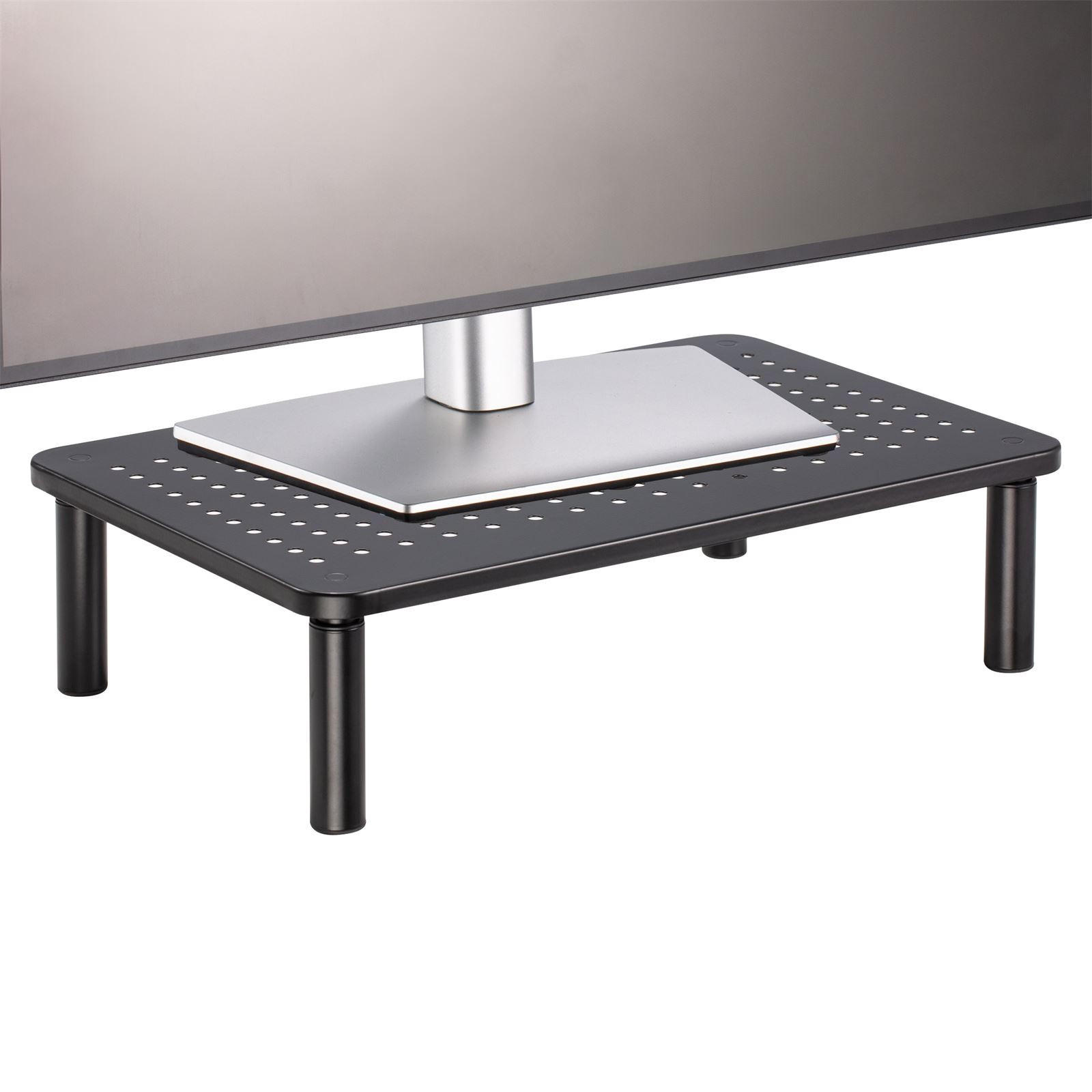 CARO-Möbel Monitorständer Schwarz 37x12x23 cm