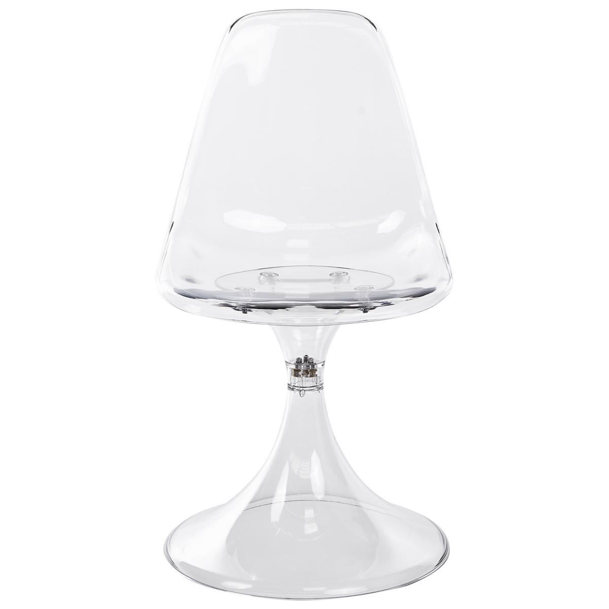 ESSZIMMERSTUHL 2er Set Transparent Clarksville - Transparent, Kunststoff (47/86/52cm) - Beliani