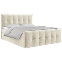 BOXBETT PREMIUM 11 120/200 Beige Velvet - H4 - Beige, Holz/Textil (120/200cm) - MKS