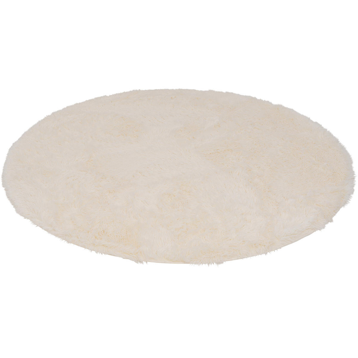 HOCHFLOR SHAGGY TEPPICH FLUFFY RUND - Creme, Textil (160/160cm) - Pergamon