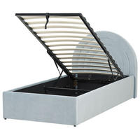 POLSTERBETT 90/200cm Hellblau Anet - Hellblau, Textil (90/200cm) - Beliani