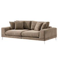 3-SITZER SOFA - Taupe, Textil (243/92/103cm) - home24