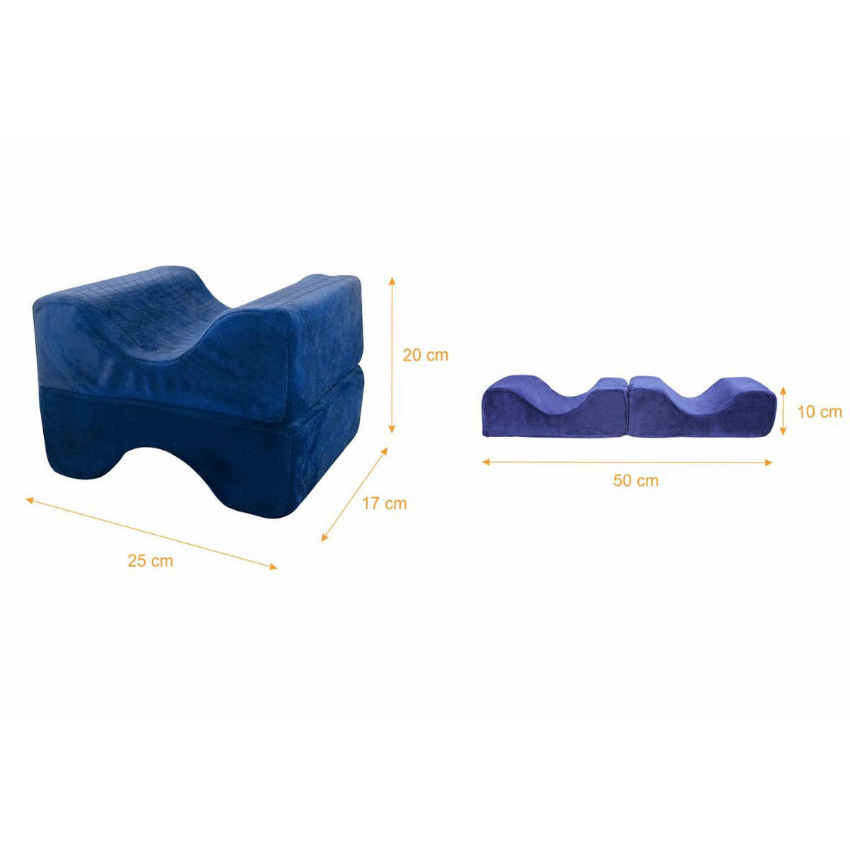 BEINABSTANDHALTER-KISSEN - Blau, Textil (20/25cm) - INPHYSIO