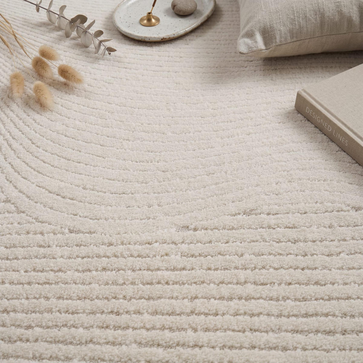 KURZFLORTEPPICH 80/150 cm Aura 704 - Creme, Kunststoff (80/150cm) - Paco Home