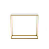 KONSOLENTISCH Well 80 Weiß, Goldene Beine - Goldfarben/Weiß, Holzwerkstoff/Metall (25/80/80cm) - Bettso