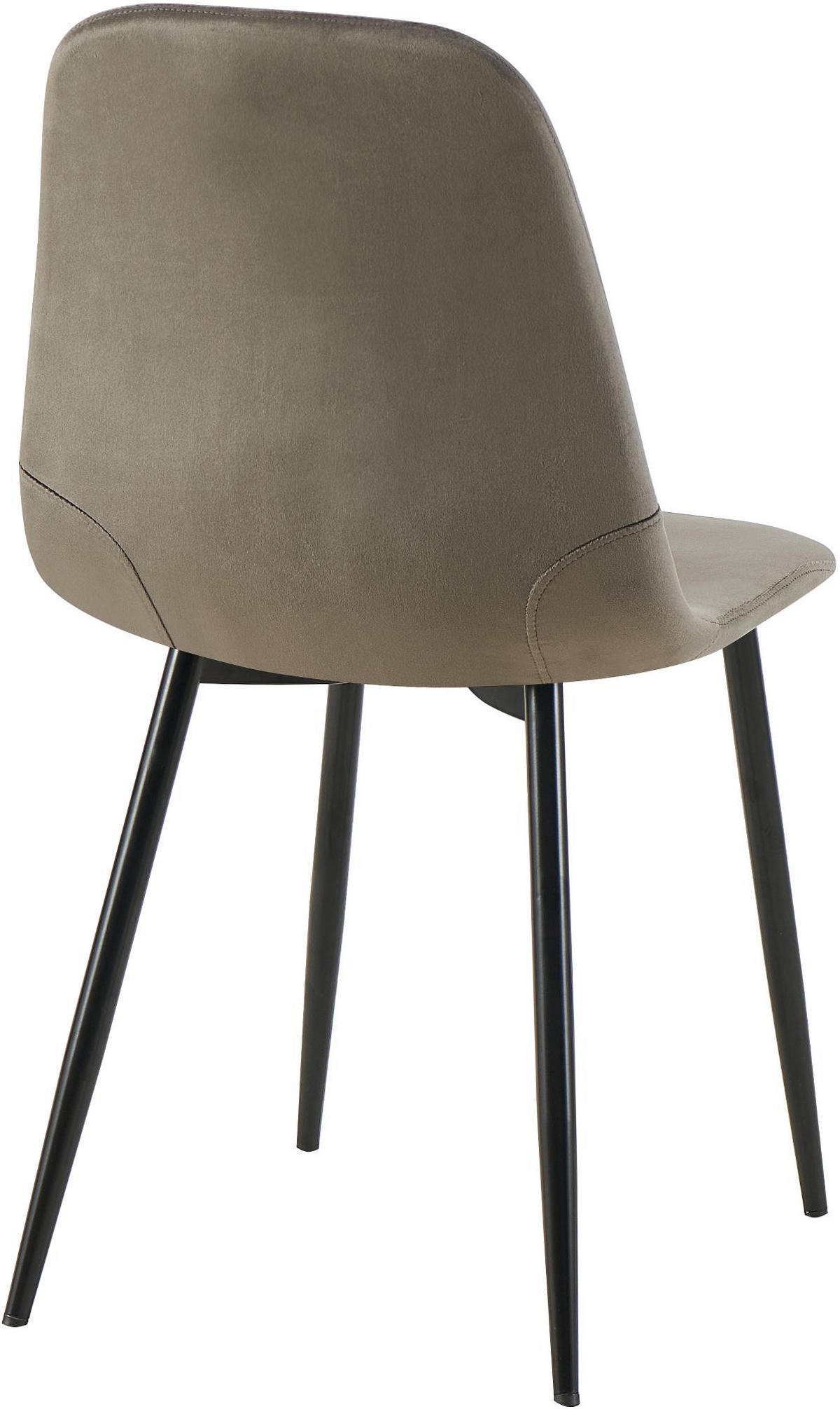 STUHL 4er Set Samt anthrazit - Anthrazit/Schwarz, Textil/Metall (45/88/54cm) - CLP