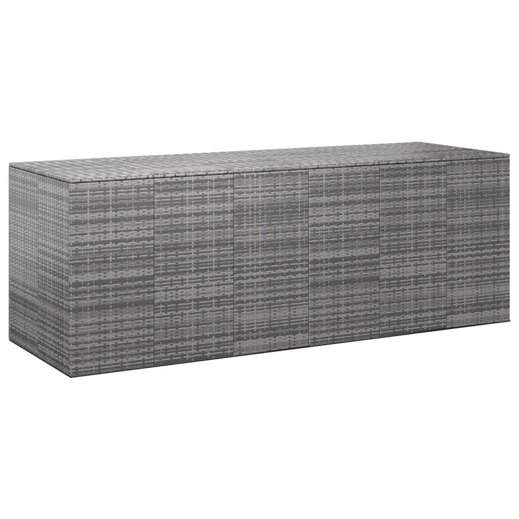 GARTEN-KISSENBOX PE Rattan 291x100,5x104 cm Grau - Grau, Kunststoff (291/104/100.5cm) - furnicato