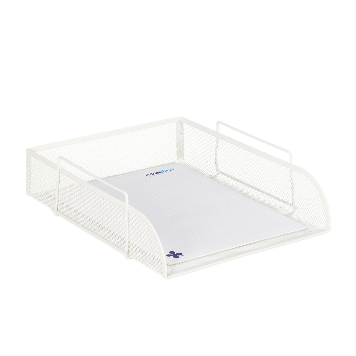 UKLADANIE dokumentov - biela, kov (25/8.5/34cm) - Relaxdays