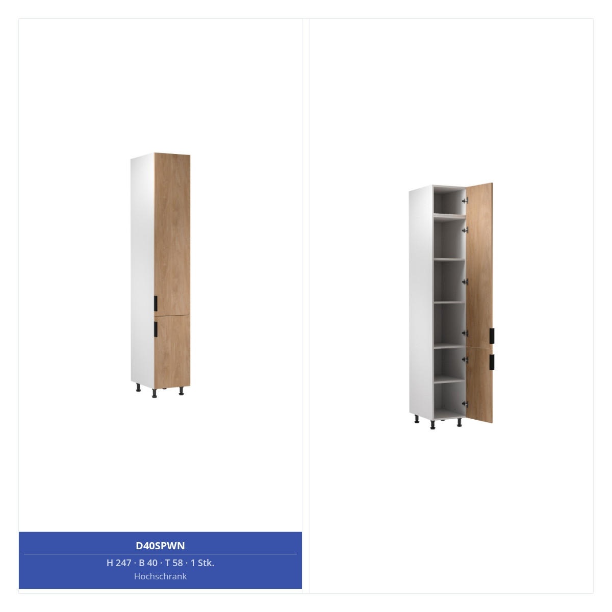 KÜCHENZEILE 315 x 180 cm - Sorento KS14-M315 - in Sonoma Eiche / Weiß - Weiß/Sonoma Eiche, Holz (495/247/58cm)